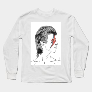 David Bowie - Halftone Black Long Sleeve T-Shirt